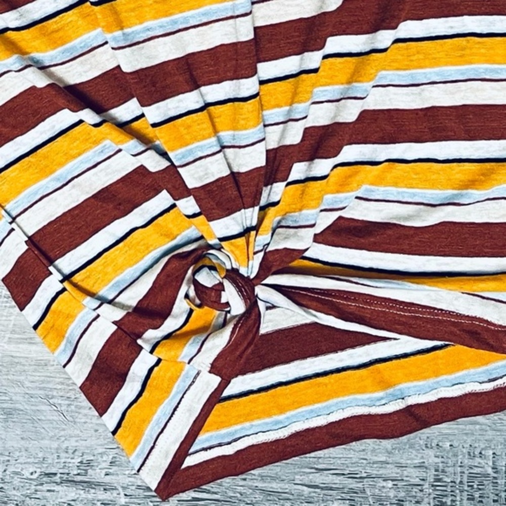 FRAME Wear Thin Striped Tee Sunrise Multi - Picture 12 of 16